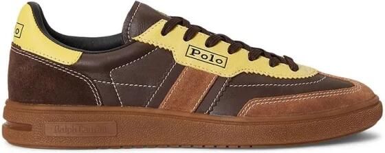 Polo Ralph Lauren Sneakers laag 'BEDFORD' karamel donkerbruin lichtgeel