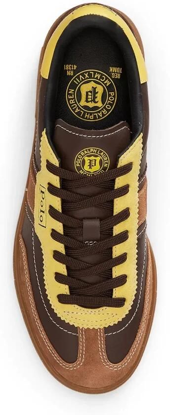 Polo Ralph Lauren Sneakers laag 'BEDFORD' karamel donkerbruin lichtgeel - Foto 2