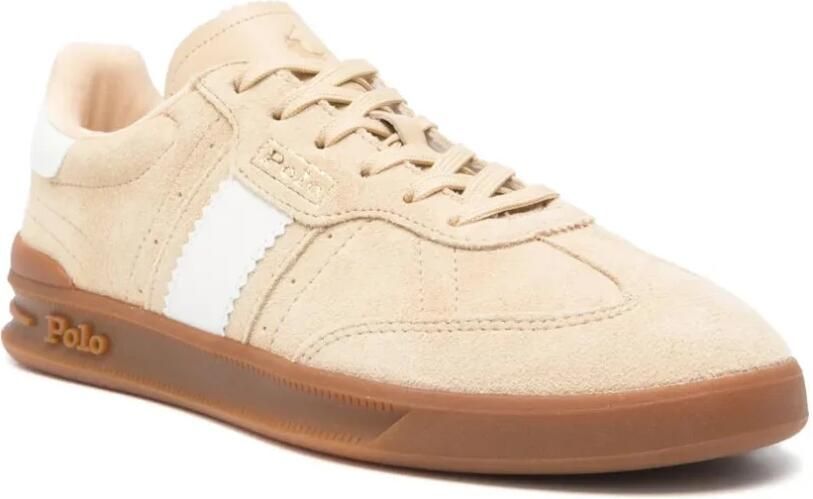 Polo Ralph Lauren Beige Leren Casual Trainers Sneakers