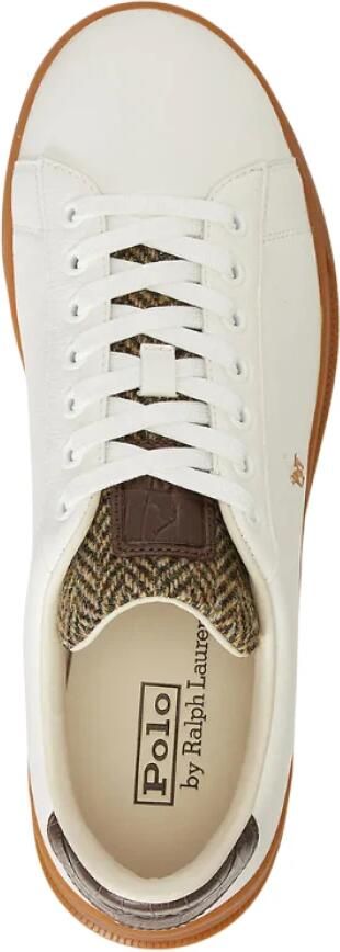 Polo Ralph Lauren Sneakers laag 'HRT CRT III' chocoladebruin wit