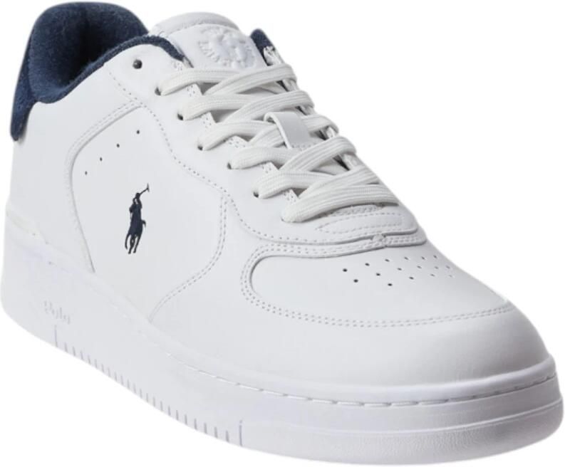 POLO Ralph Lauren Masters Court PP leren sneakers wit donkerblauw - Foto 2