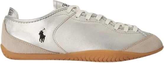 Polo Ralph Lauren Sneakers laag taupe zilver