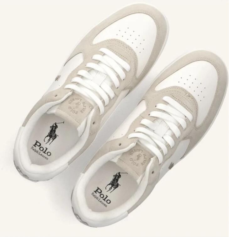 POLO RALPH LAUREN Ralph Lauren Lage Sneakers Heren Masters Crt Leer Wit - Foto 7