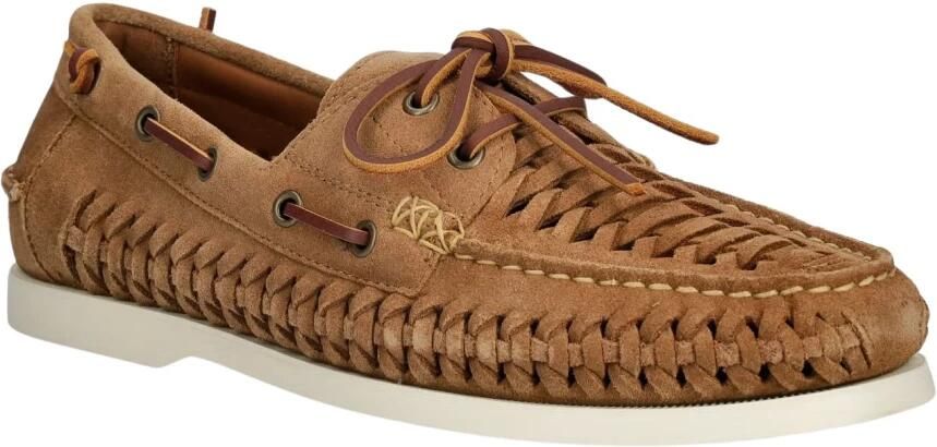 Polo Ralph Lauren loafers van echt leer met gevlochten details