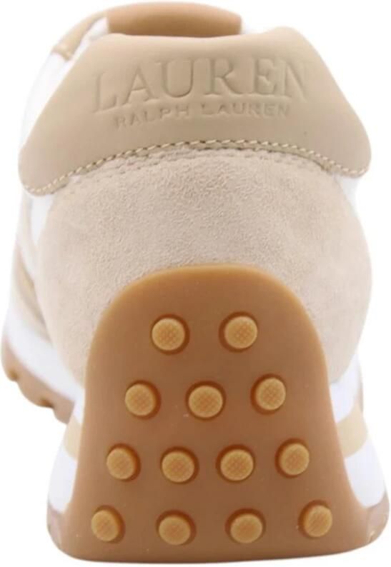 LAUREN RALPH LAUREN Lage Sneakers Dames Franky Maat: 42 Materiaal: Leer Kleur: Beige - Foto 5