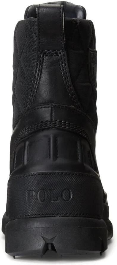 Polo Ralph Lauren Elegante Zwarte Leren Enkellaarzen Black Heren - Foto 3