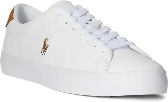 Polo Ralph Lauren Leren Longwood Sneakers met Multicolor Paardenborduursel White Heren - Foto 4
