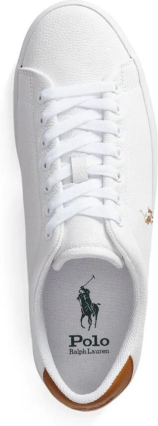 Polo Ralph Lauren Leren Longwood Sneakers met Multicolor Paardenborduursel White Heren - Foto 3