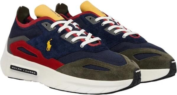 Polo Ralph Lauren Boerum Sneaker van gebreid materiaal met suède panelen - Foto 5