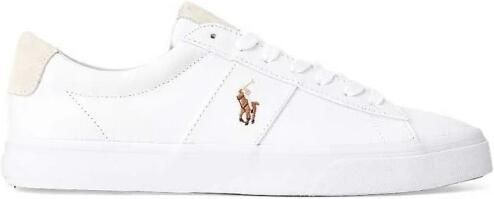 Ralph Lauren Sneakers van een mix van textiel en leer met logostitching
