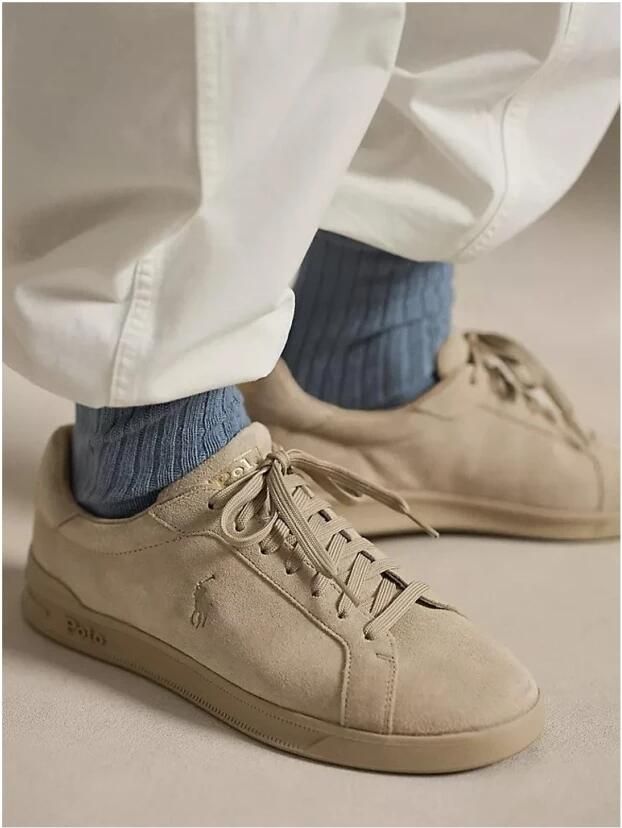 POLO RALPH LAUREN Ralph Lauren Lage Sneakers Heren Heritage Court Suède Beige
