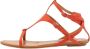 Ralph Lauren Pre-owned Leather sandals Orange Dames - Thumbnail 1