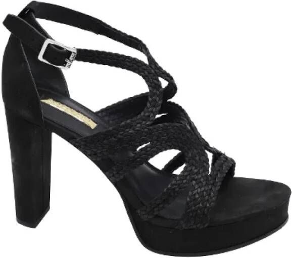 Ralph Lauren Pre-owned Suede sandals Black Dames