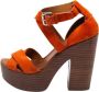 Ralph Lauren Pre-owned Suede sandals Orange Dames - Thumbnail 1