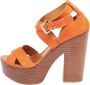 Ralph Lauren Pre-owned Suede sandals Orange Dames - Thumbnail 1