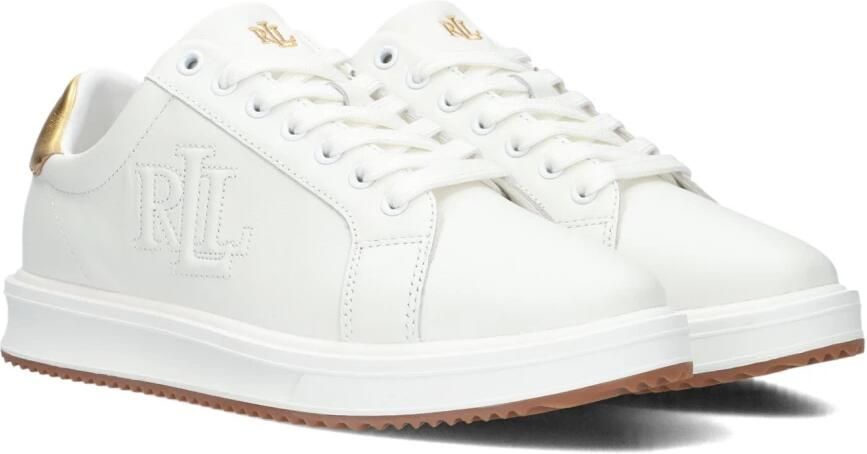LAUREN RALPH LAUREN Lage Sneakers Dames Ainsley Low Top Lace Leer Wit