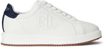 Lauren Ralph Lauren Sneakers van een mix van leer en textiel model 'AINSLEY'