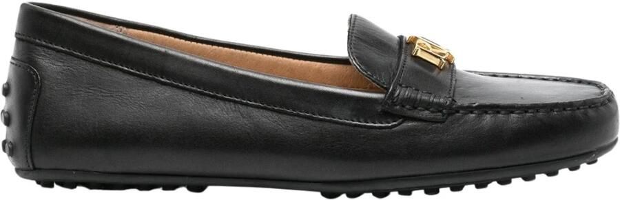 LAUREN RALPH LAUREN Mocassins Dames Barnsbury Flats Driver Leer Zwart