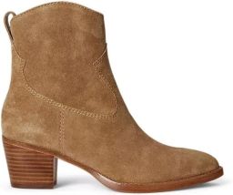 Lauren Ralph Lauren Hoge hakken Harpher-Boots-Bootie in bruin