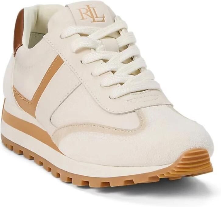 LAUREN RALPH LAUREN Lage Sneakers Dames Dani Low Top Lace Maat: 39 Materiaal: Leer Kleur: Wit