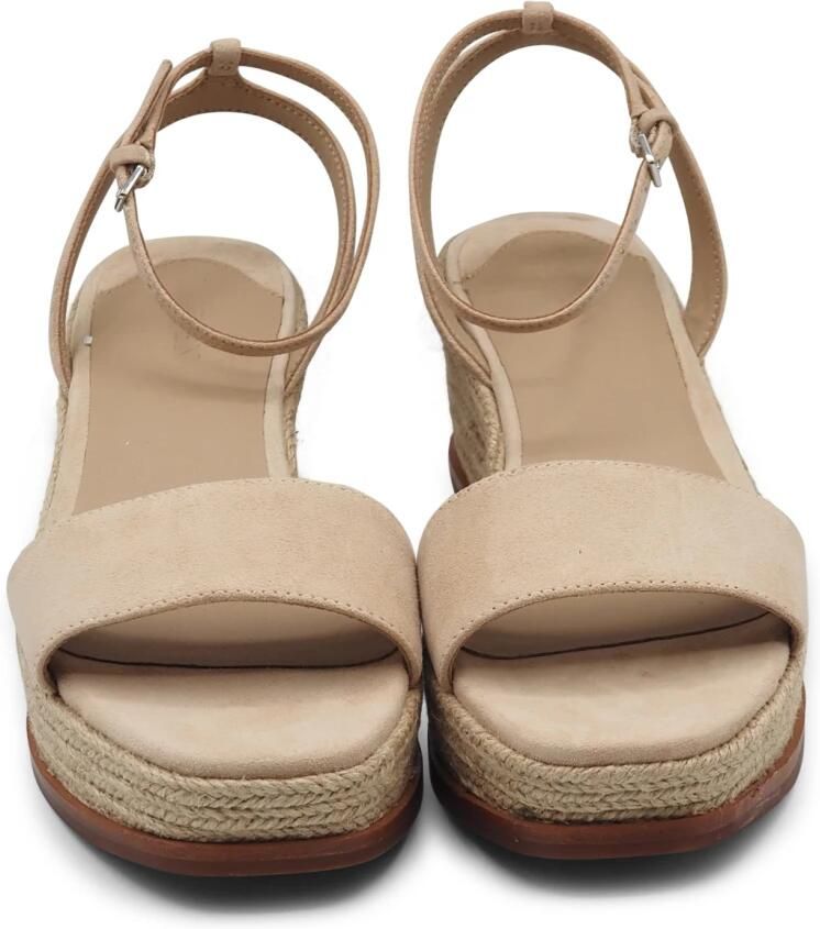 Ralph Lauren Espadrilles sleehak suède beige