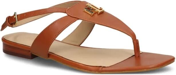 Lauren Ralph Lauren Sandalen Everley Sandals Flat Sandal in bruin