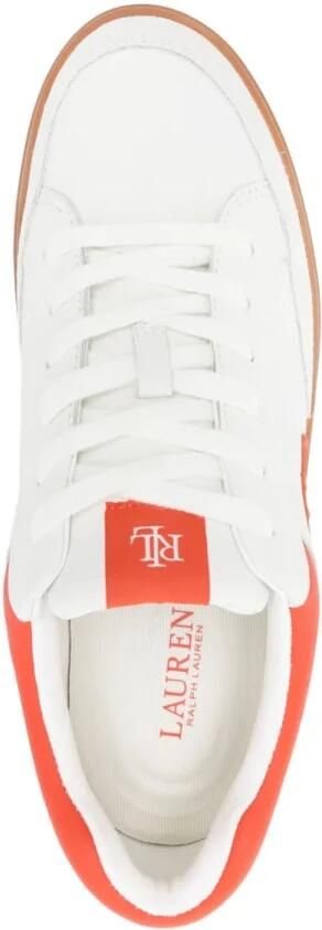LAUREN RALPH LAUREN Lage Sneakers Dames Hailey 6 Low Top Lace Leer Wit