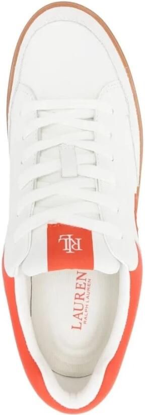 LAUREN RALPH LAUREN Lage Sneakers Dames Hailey 6 Low Top Lace Maat: 38 Materiaal: Leer Kleur: Wit - Foto 4