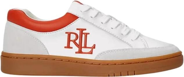 LAUREN RALPH LAUREN Lage Sneakers Dames Hailey 6 Low Top Lace Maat: 36 Materiaal: Leer Kleur: Wit - Foto 2