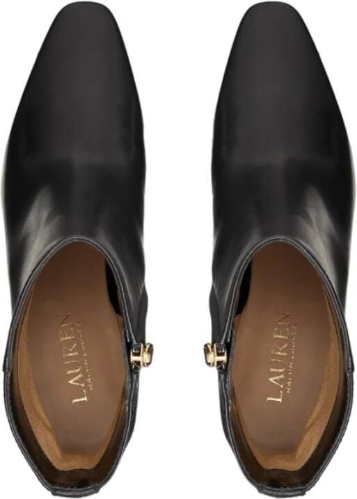 Lauren Ralph Lauren Laarsjes van leer met labeldetail model 'WILLA' - Foto 2