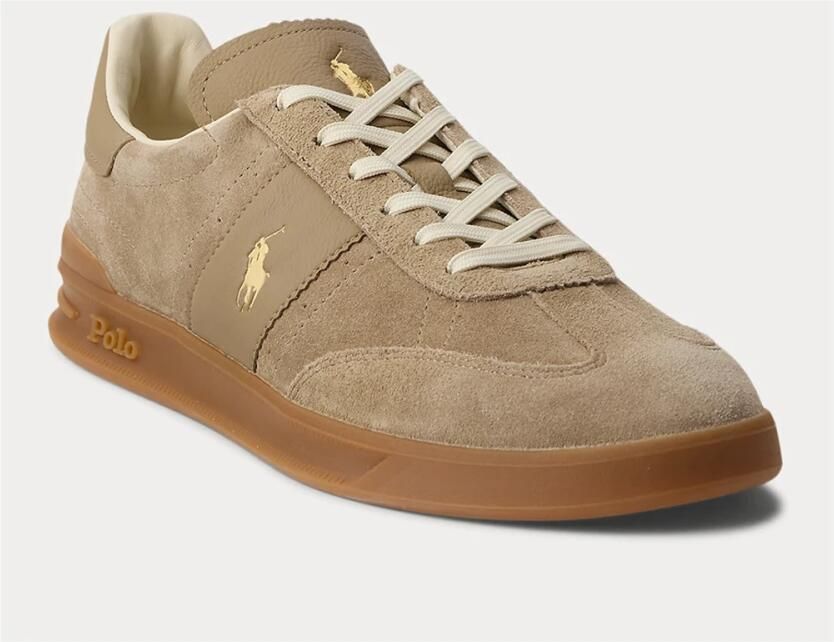 POLO RALPH LAUREN Ralph Lauren Lage Sneakers Heren Heritage Area Maat: 46 Materiaal: Suède Kleur: Beige