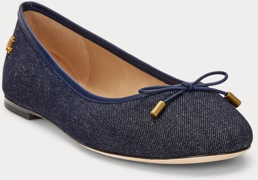LAUREN RALPH LAUREN Ballerina Dames Jayna Flats Ballet Textiel Blauw - Foto 3