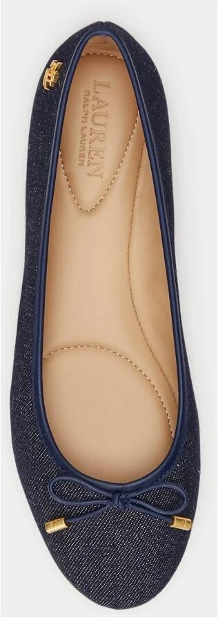 LAUREN RALPH LAUREN Ballerina Dames Jayna Flats Ballet Textiel Blauw - Foto 4