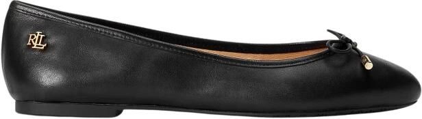 LAUREN RALPH LAUREN Ballerina Dames Jayna Flats Ballet Leer Zwart