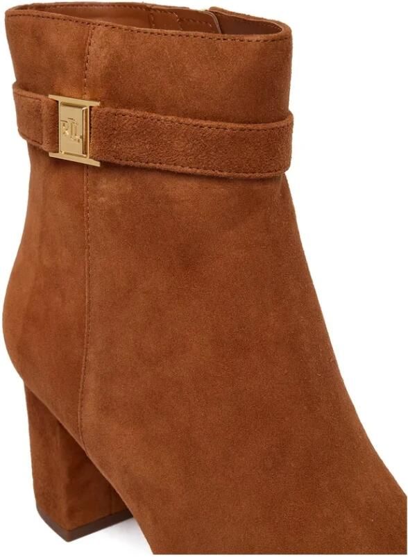 Lauren Ralph Lauren Laarsjes van leer met applicatie model 'KELLIE' - Foto 2