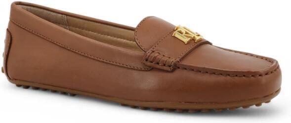 LAUREN RALPH LAUREN Mocassins Dames Barnsbury Flats Leer Bruin