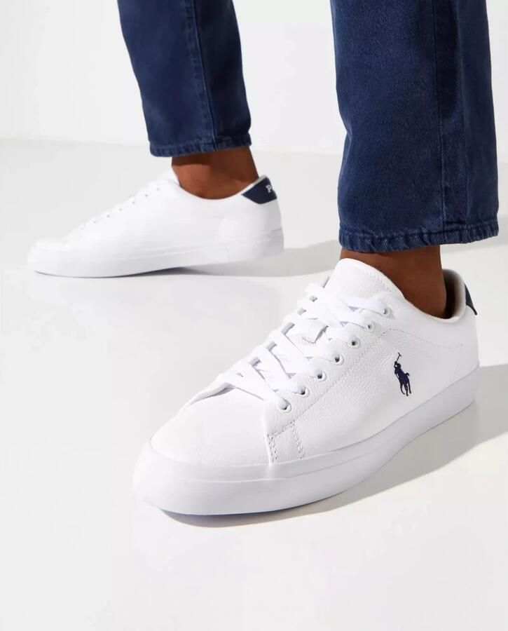 Polo Ralph Lauren Stijlvolle Lage Top Lace Sneakers van Leer White Heren - Foto 2