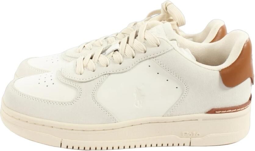 Polo Ralph Lauren Witte Masters Sneakers met Suède Inzetstukken White Heren - Foto 4