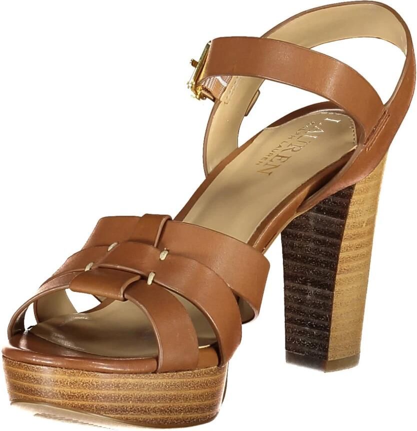 Lauren Ralph Lauren Sandalen Soffia Sandals Heel Sandal in bruin