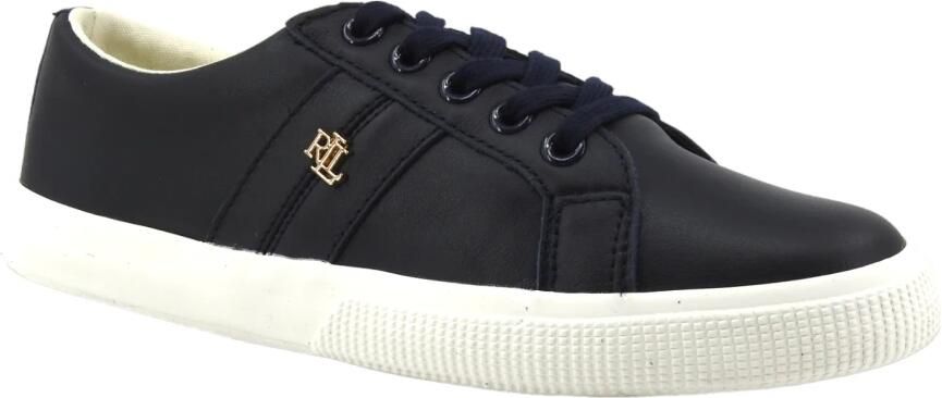 Polo Ralph Lauren Janson II Leren Sneakers met Sportieve Strepen Blue Dames - Foto 2