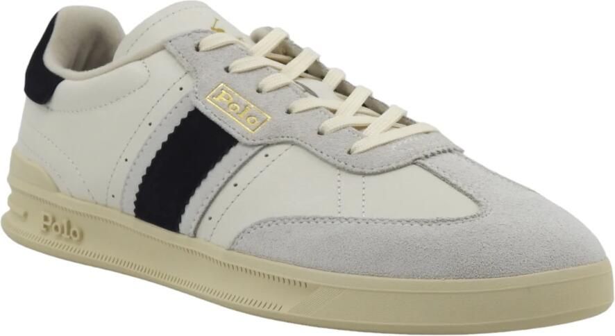 Polo Ralph Lauren Heritage Aera | bianco navy Wit Leer Lage sneakers Unisex