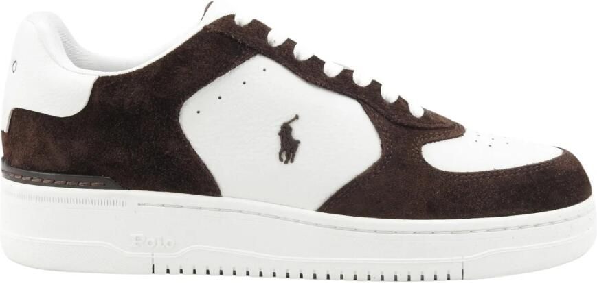 Polo Ralph Lauren Sneakers low van rundleer met logo-opschrift