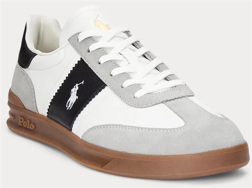 POLO RALPH LAUREN Ralph Lauren Lage Sneakers Heren Heritage Aera Pp Low Top Lace Maat: 42 Materiaal: Leer Kleur: Wit
