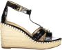 Ralph Lauren Zwarte Polyester Sleehak Sandalen met Enkelband Black Dames - Thumbnail 7