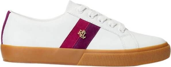 Ralph Lauren Janson Leren Sneakers White Dames