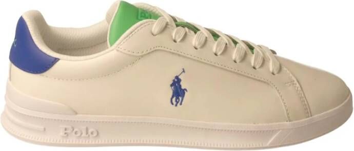 Ralph Lauren Witte Leren Heritage Court II Sneakers White Heren