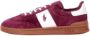 Polo Ralph Lauren Sportieve Bordeauxrode Suède Heren Sneakers Red Heren - Thumbnail 2