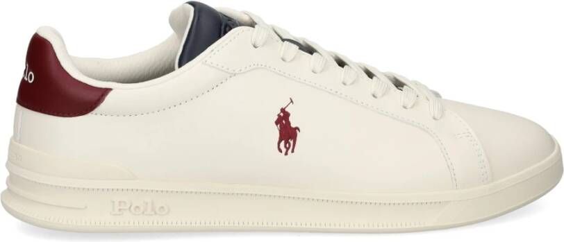 Polo Ralph Lauren Witte sportieve leren sneakers White Heren