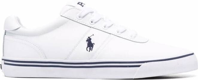 Ralph Lauren Witte Leren Lage Sneakers White Heren