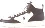 Polo Ralph Lauren High top sneakers van echt leer met labelstitching - Thumbnail 1